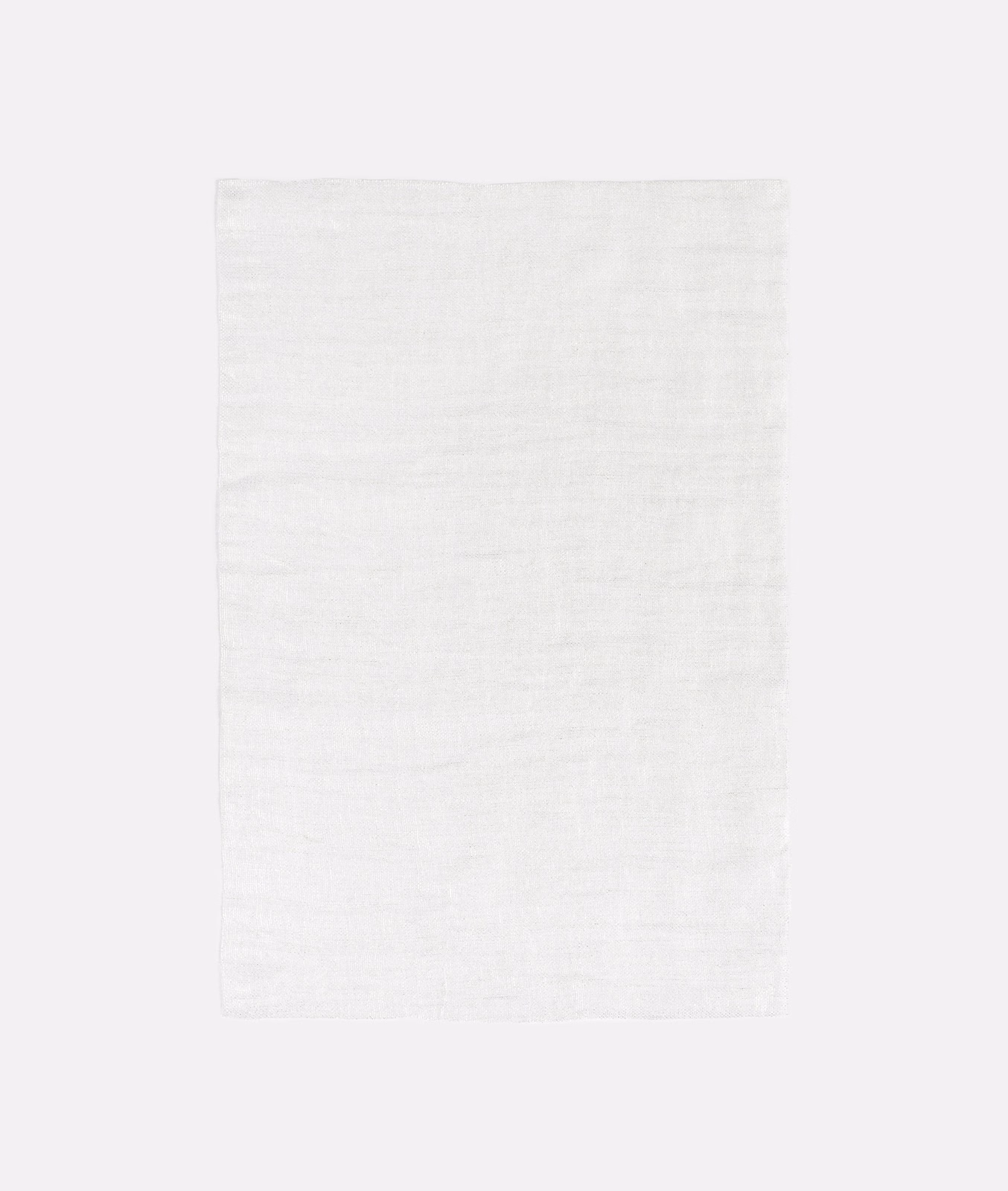Pale silver-grey sheer swatch with subtle horizontal slubs and translucent woven texture