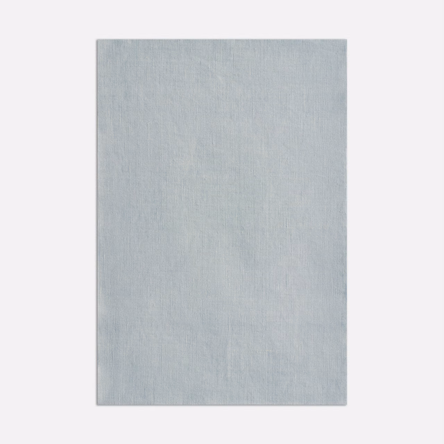 Pale glacier blue-grey sheer weave with a fine vertical, lightly mottled texture