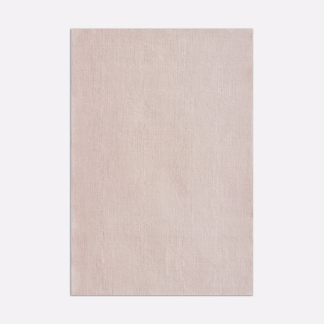 Pale Rose Poudré sheer swatch with a fine, softly irregular vertical weave