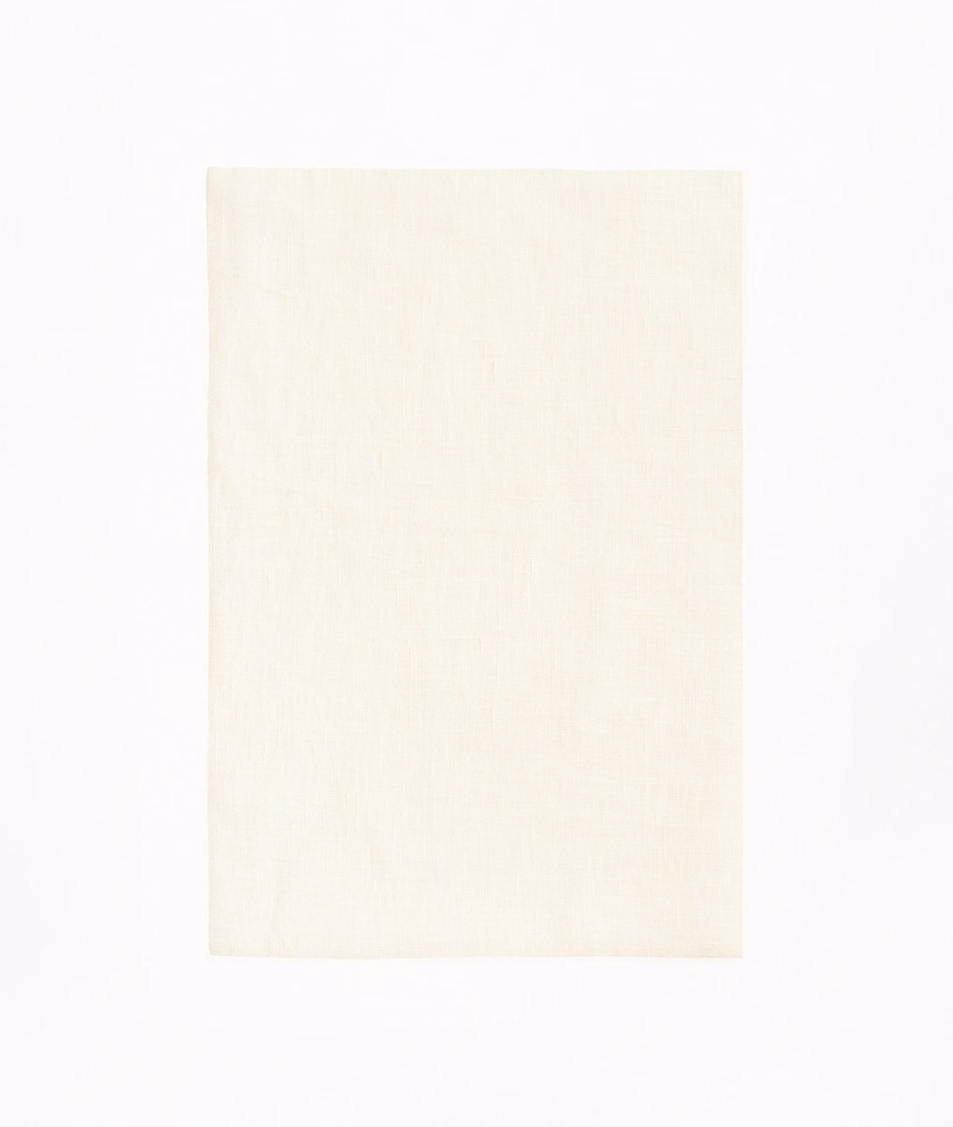 Pale ivory sheer swatch with a fine vertical linen-like weave and soft translucency