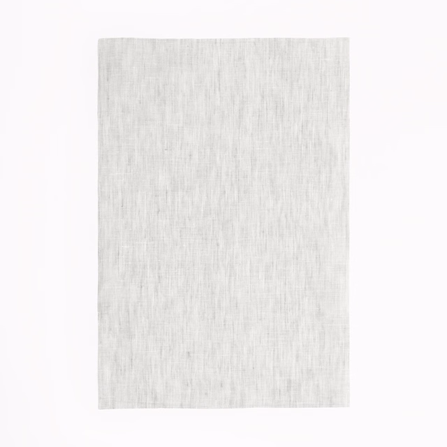 Pale pearl-grey sheer swatch with fine vertical linen-like weave