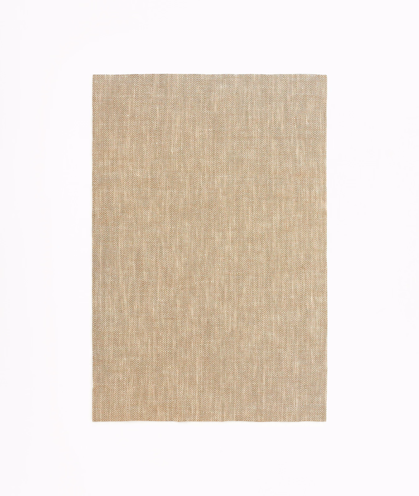 Warm flax beige swatch with fine vertical slubs and a lightly open weave