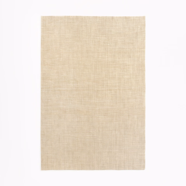Warm sable beige sheer textile with a fine, softly varied linen-look weave