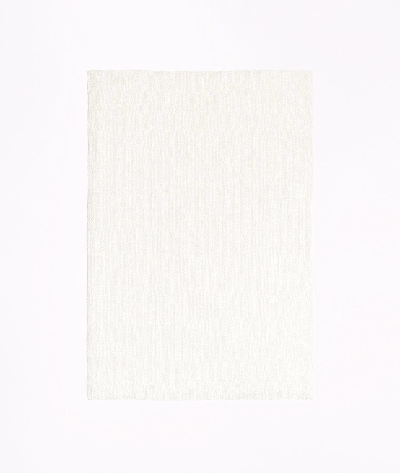 Soft ivory-white sheer swatch with fine vertical slub texture