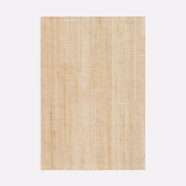 Warm natural beige sheer with fine vertical slubs and open woven texture