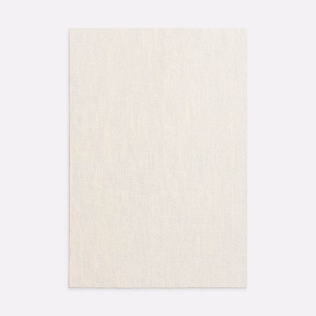 Warm ivory sheer canvas with a fine, subtly irregular vertical weave