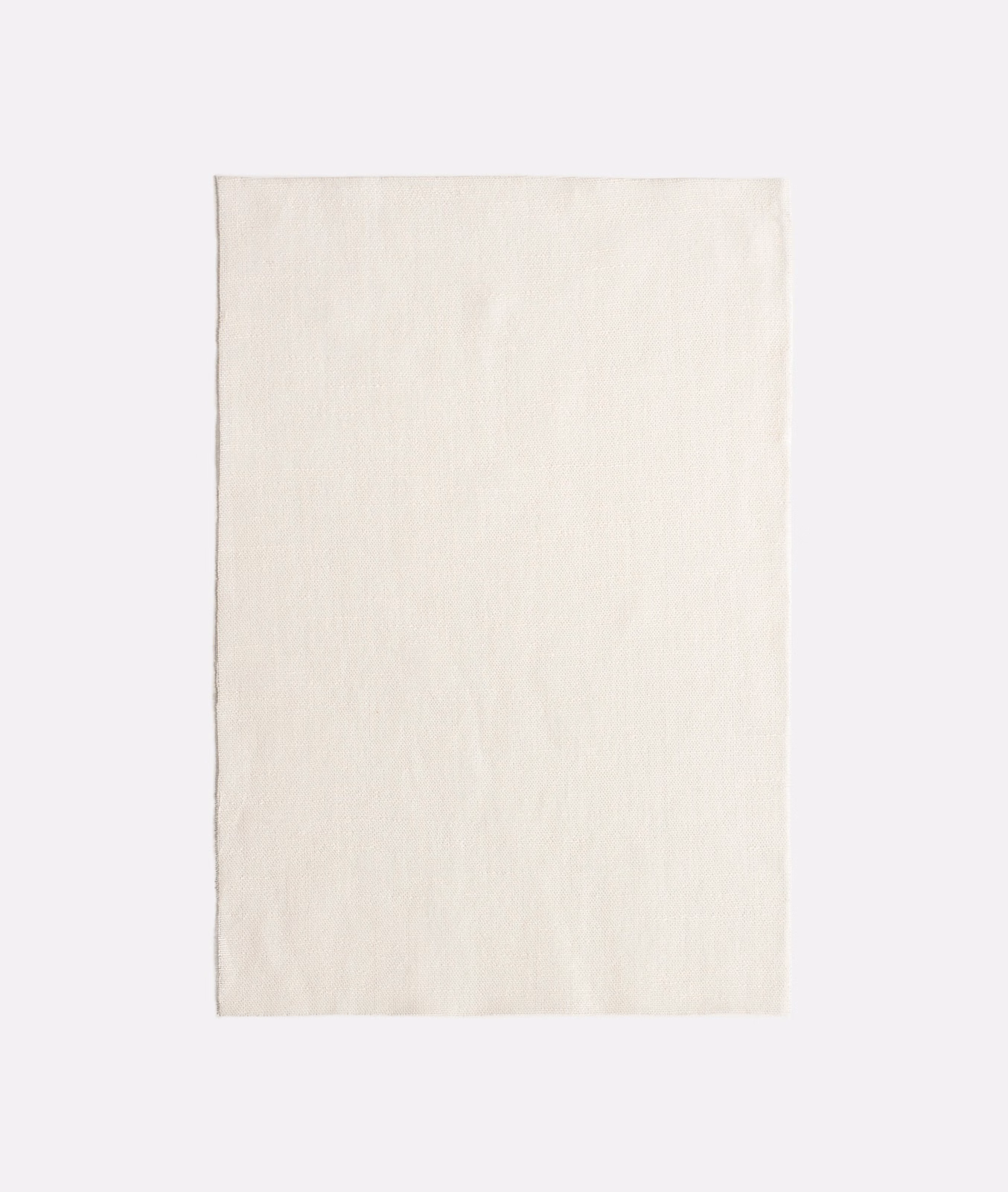 Pale ivory sheer cloth with faint vertical striations and softly uneven texture