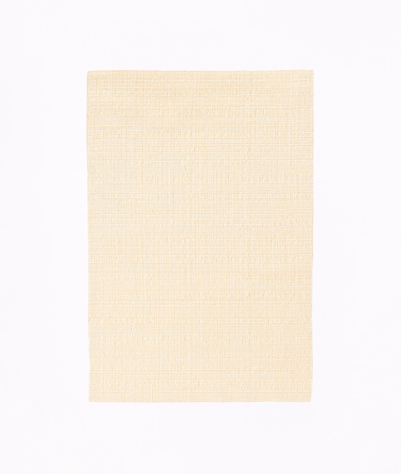 Pale warm ivory sheer fabric with a fine crosshatched woven texture