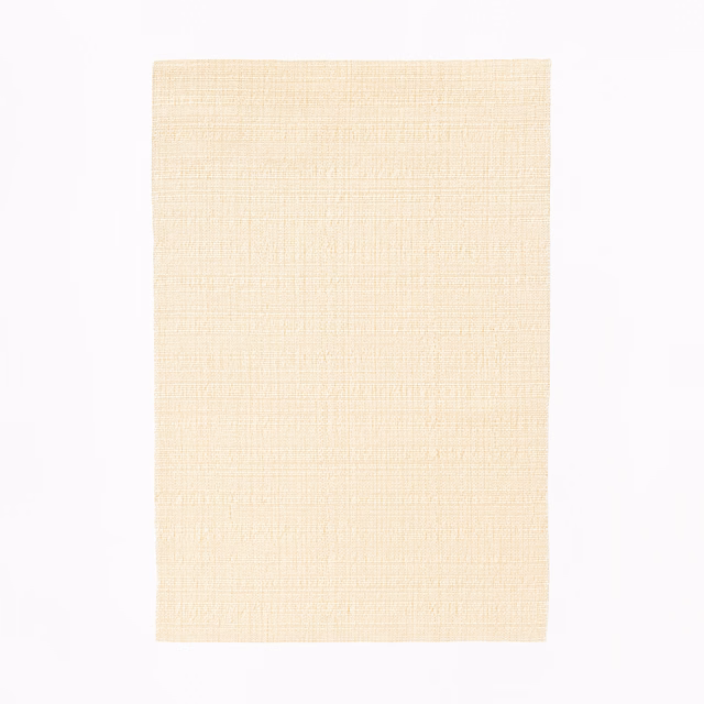 Pale warm ivory sheer fabric with a fine crosshatched woven texture