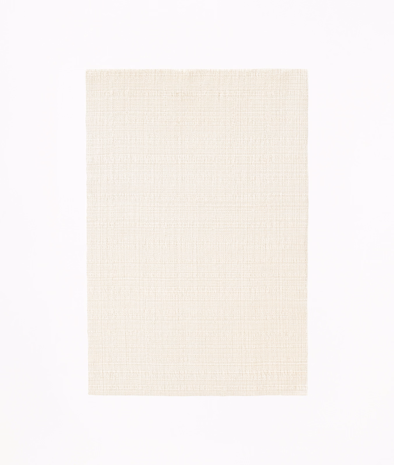 Pale ivory Perla fabric swatch showing a fine, softly crosswoven surface