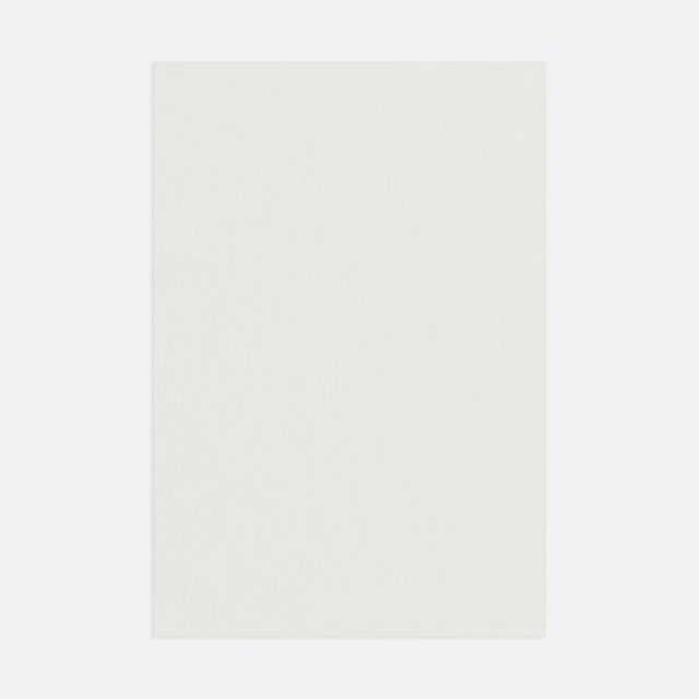 Pale ivory sheer fabric swatch with a subtle fine vertical weave