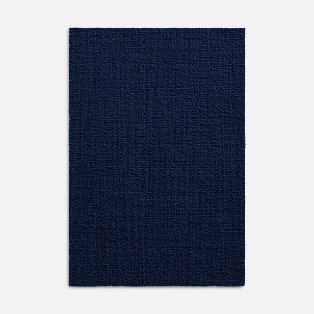 Deep Blu Notte navy textile swatch with fine crossweave and subtle tonal texture