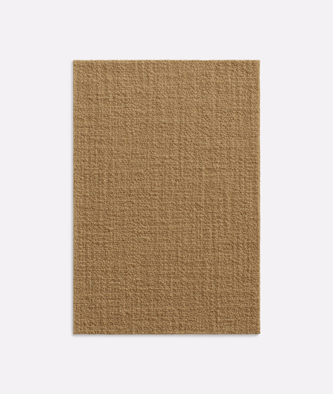Warm camel-brown fabric swatch with a fine, irregular woven texture