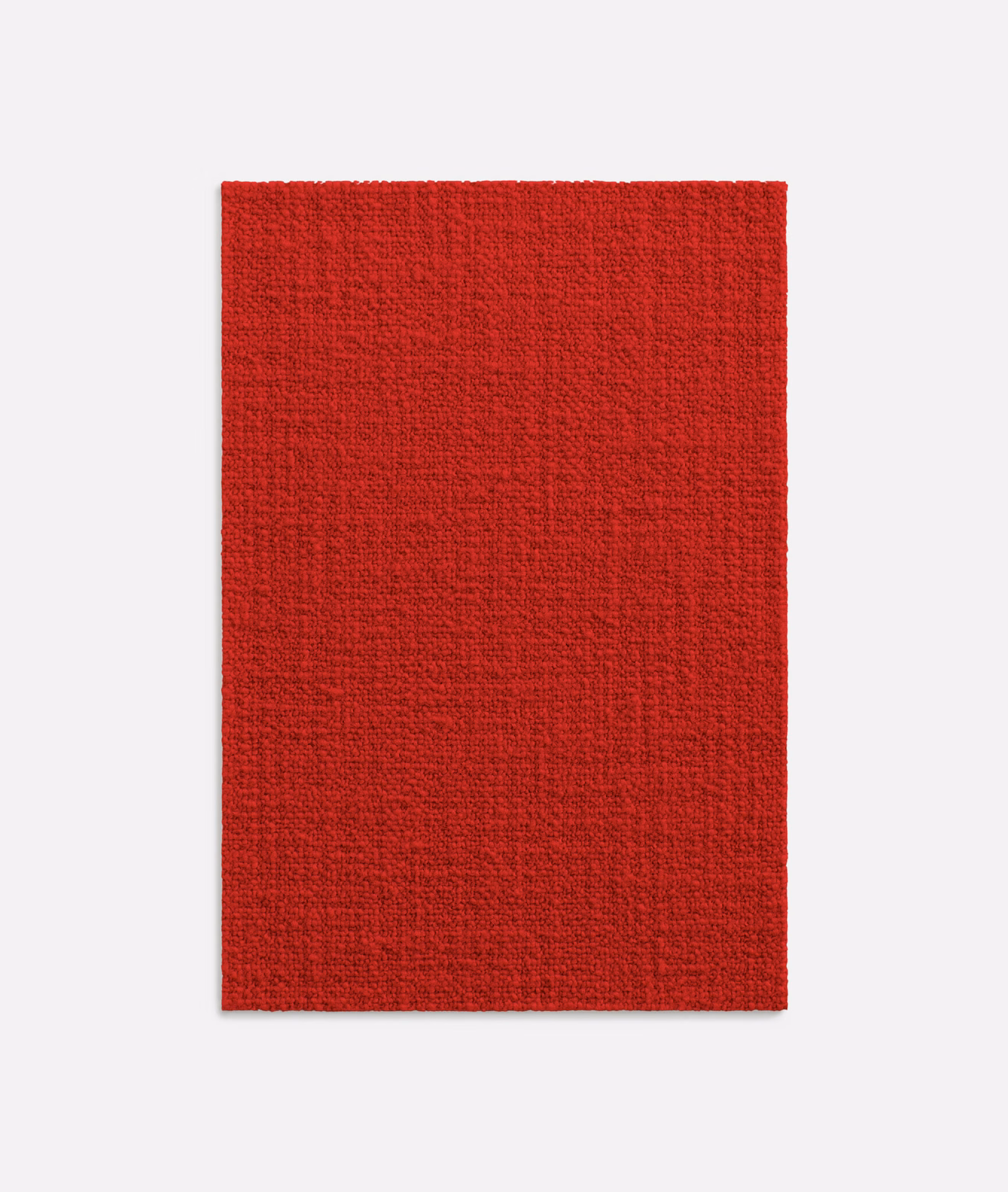 Deep Rosso red upholstery fabric with a compact, irregular woven texture