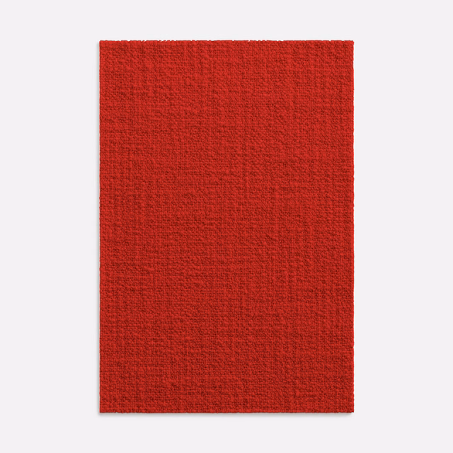 Deep Rosso red upholstery fabric with a compact, irregular woven texture