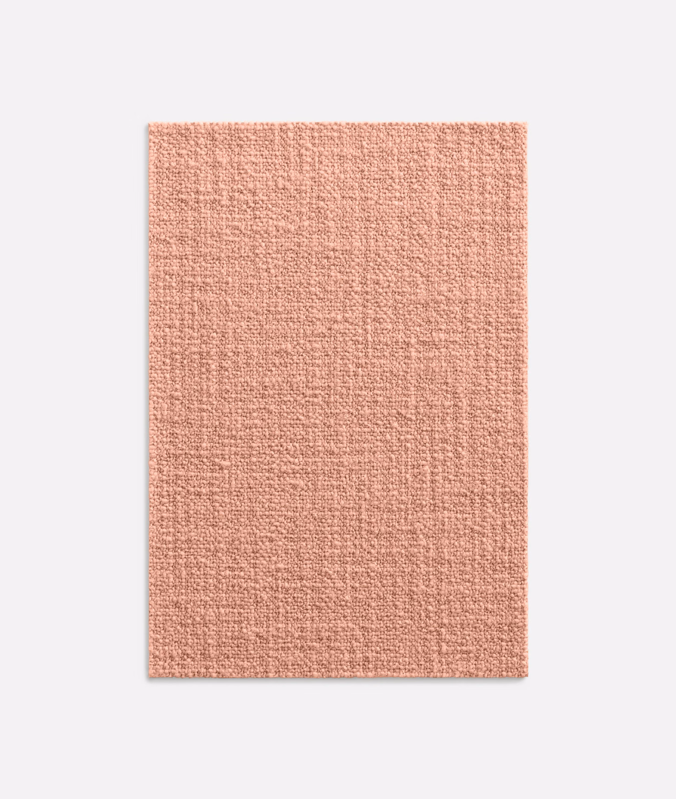 Muted salmon-pink upholstery swatch with a fine, tactile woven texture
