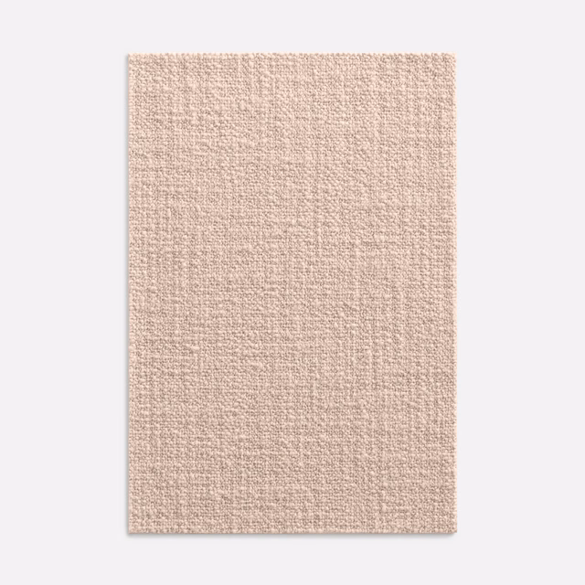 Pale tender-rose upholstery textile with a fine, softly irregular woven grain