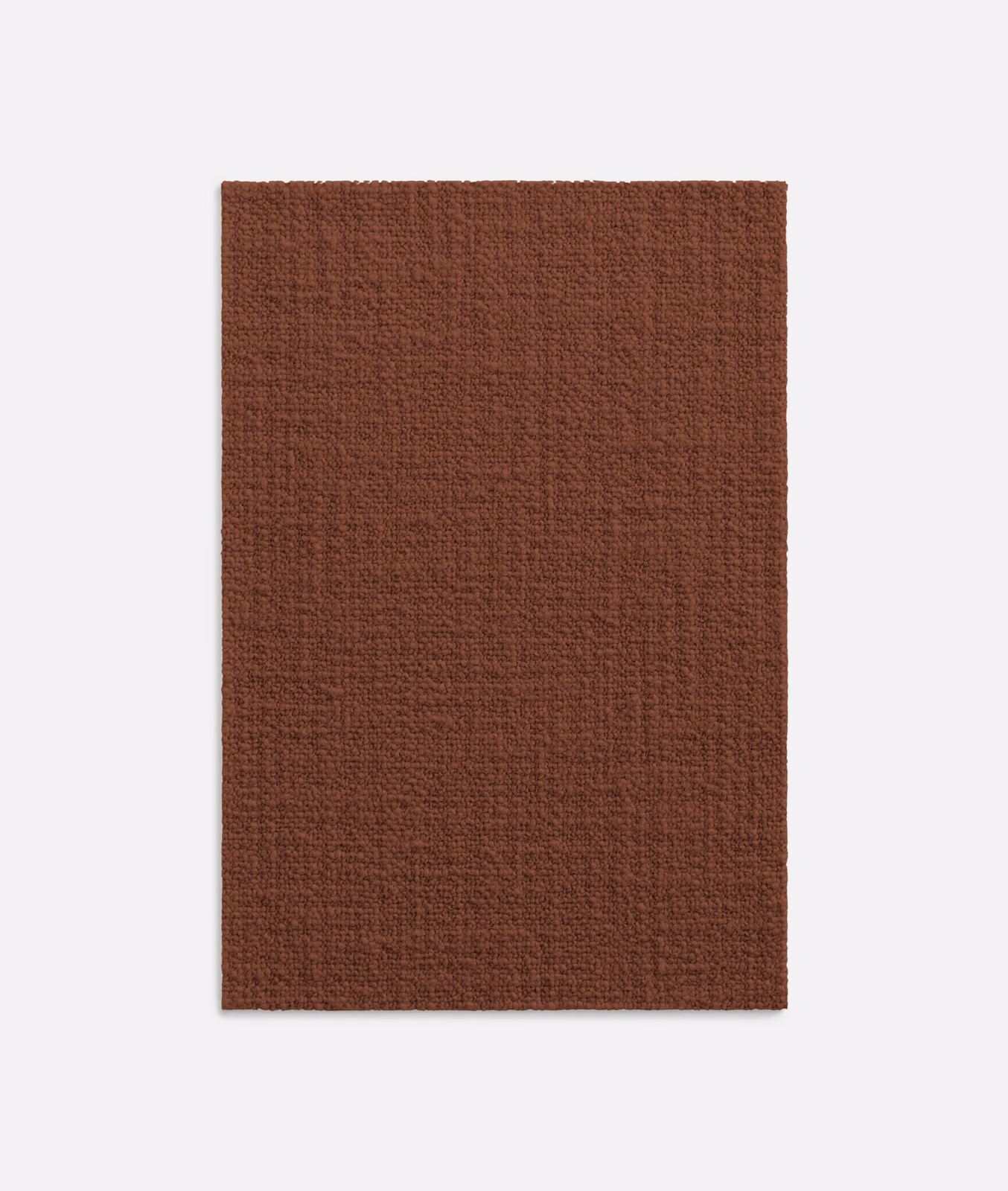 Deep rust-brown woven swatch showing a fine, subtly irregular plain texture