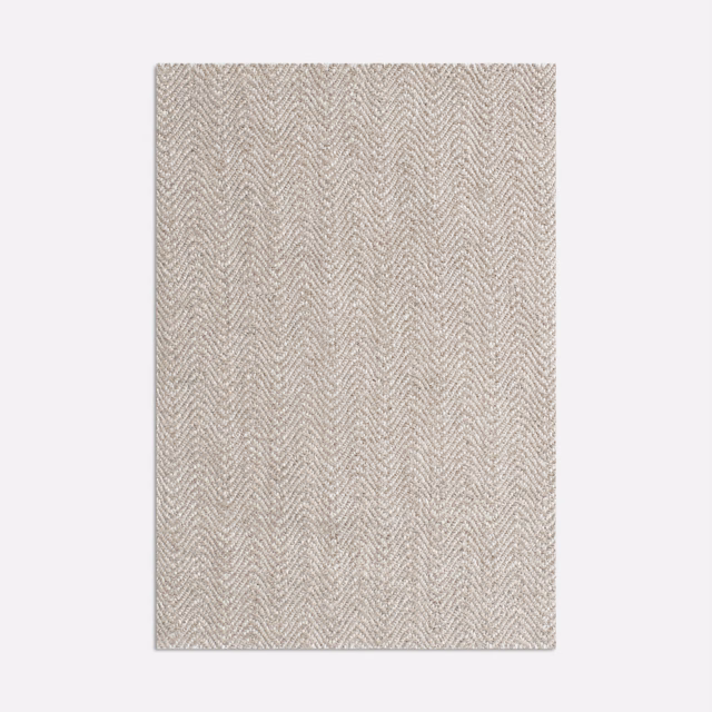 Pale silver-grey Alcyone fabric with a fine, closely spaced herringbone weave