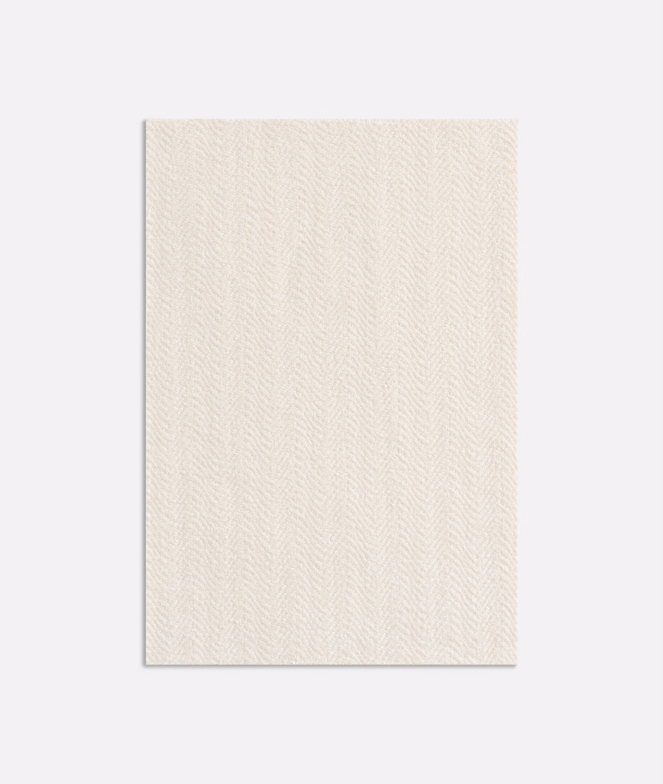 Pale ivory fabric with a fine, softly rippling chevron weave