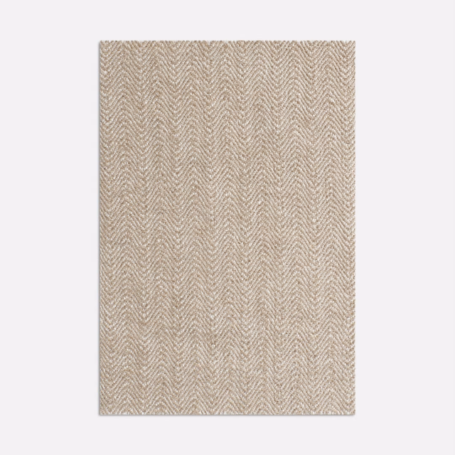 Soft taupe-beige woven swatch with a fine repeating herringbone texture