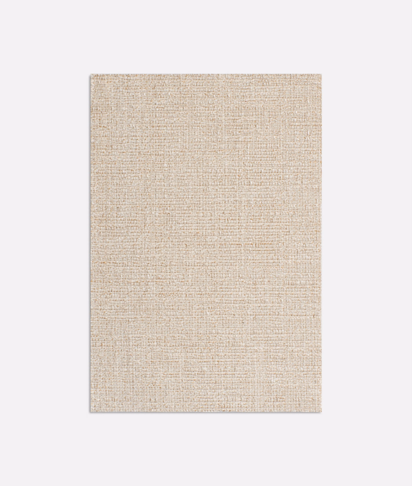 Warm beige woven swatch with fine flecked horizontal and vertical texture