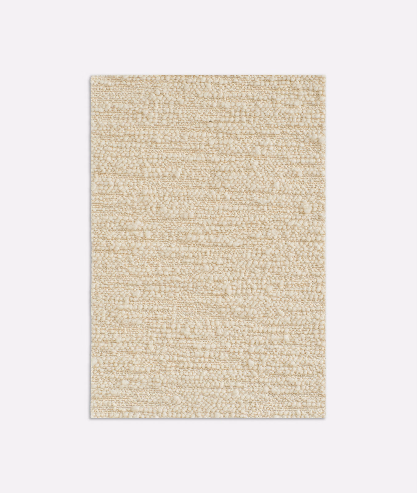 Warm ivory upholstery fabric with nubby horizontal woven texture