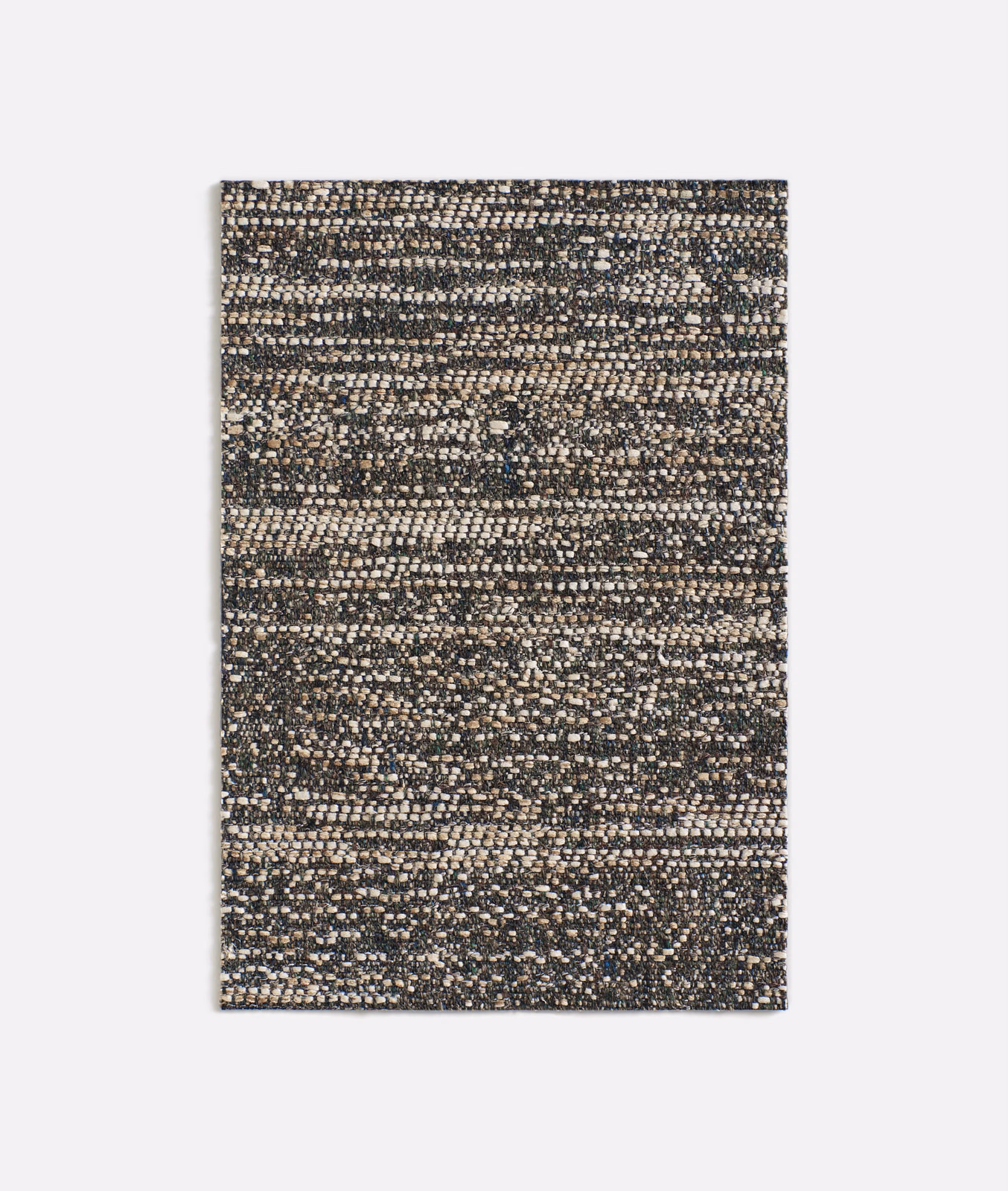 Betulla Brown swatch with chunky brown, charcoal and oatmeal horizontal weave