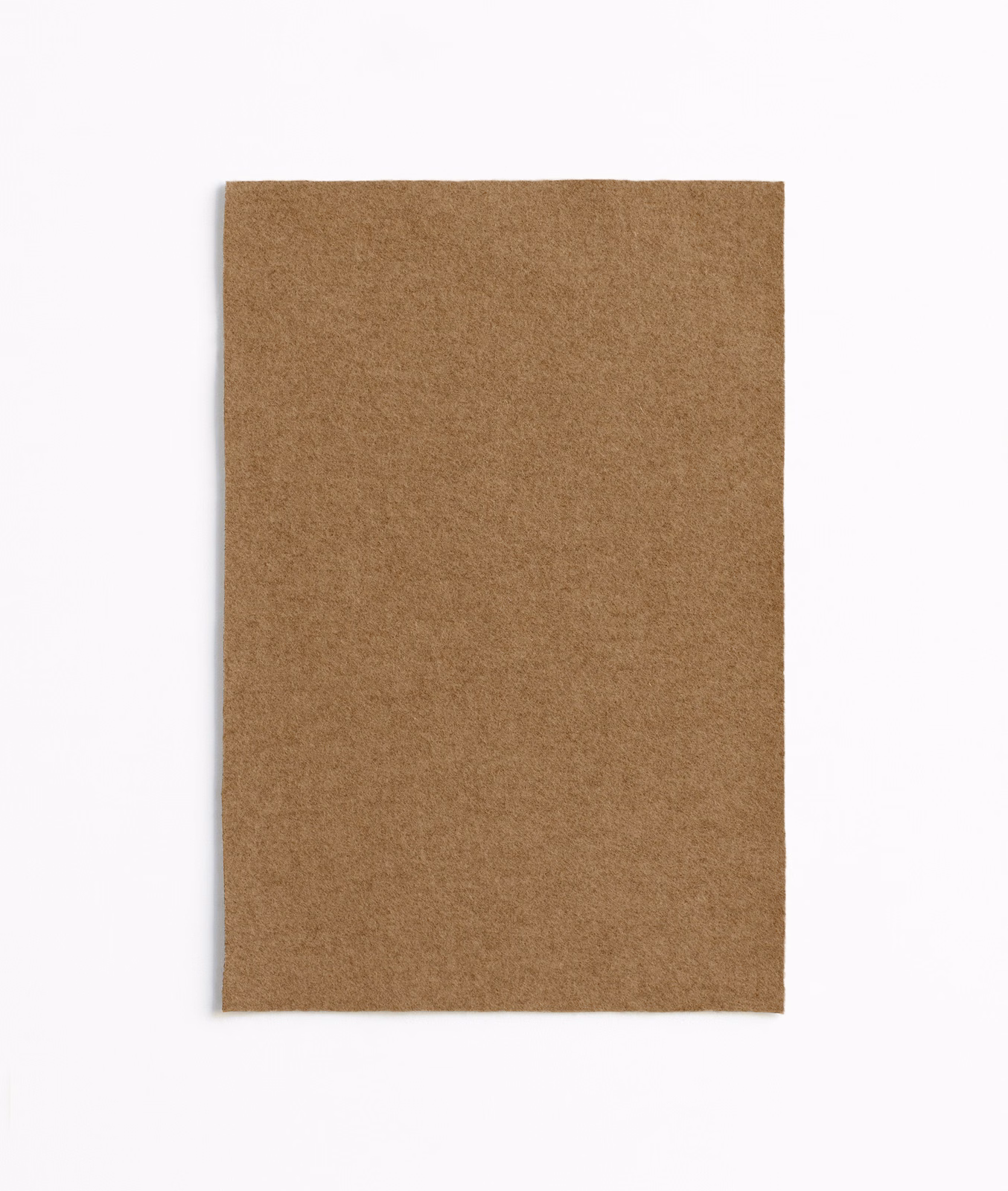 Warm tobacco-brown plain swatch with a softly brushed, mottled surface