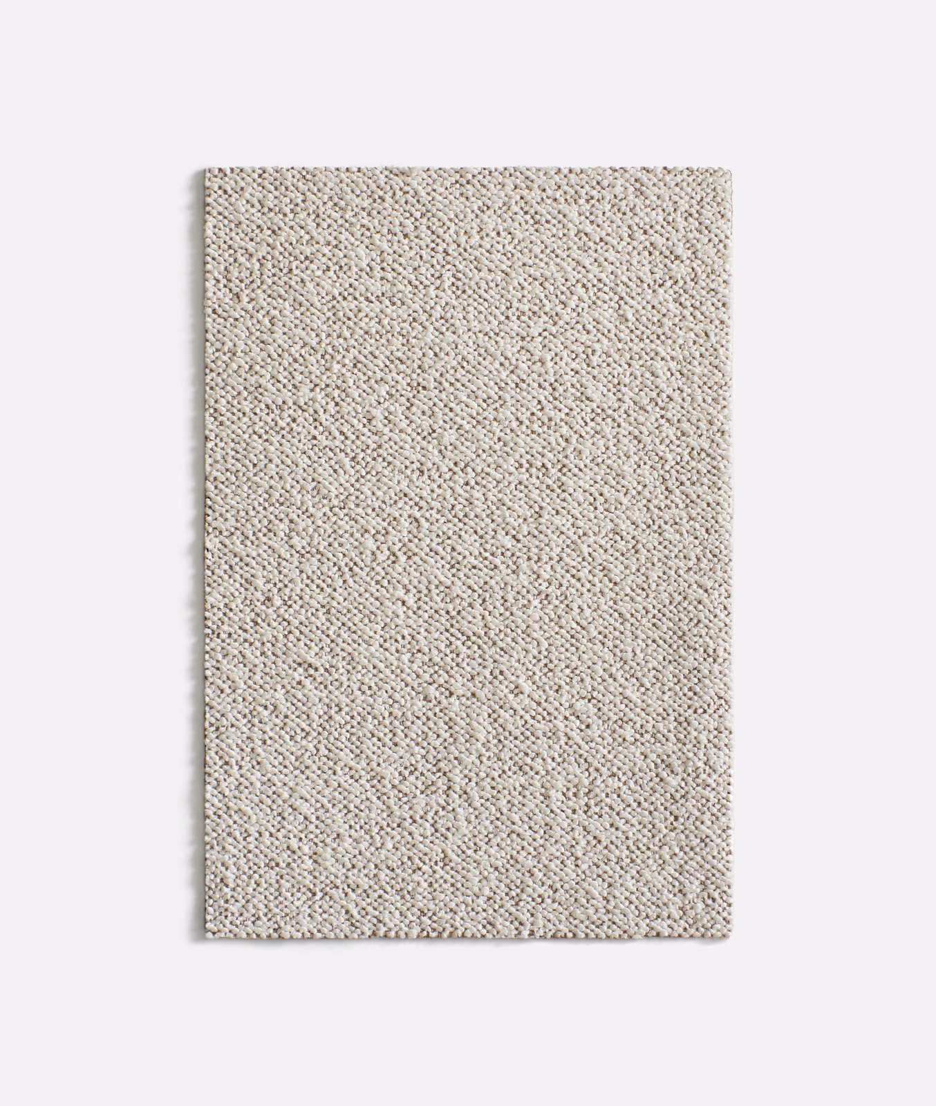 Pale greige Diapason Écume swatch with a dense, finely nubby woven texture