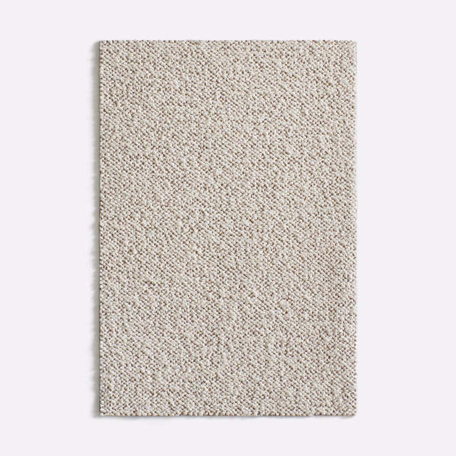 Pale greige Diapason Écume swatch with a dense, finely nubby woven texture