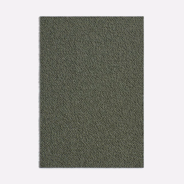 Muted olive-grey upholstery swatch with a fine diagonal textured weave