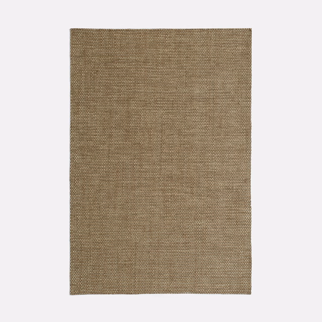 Muted taupe-brown Didgeridoo Giunco swatch showing a fine, closely woven grid texture