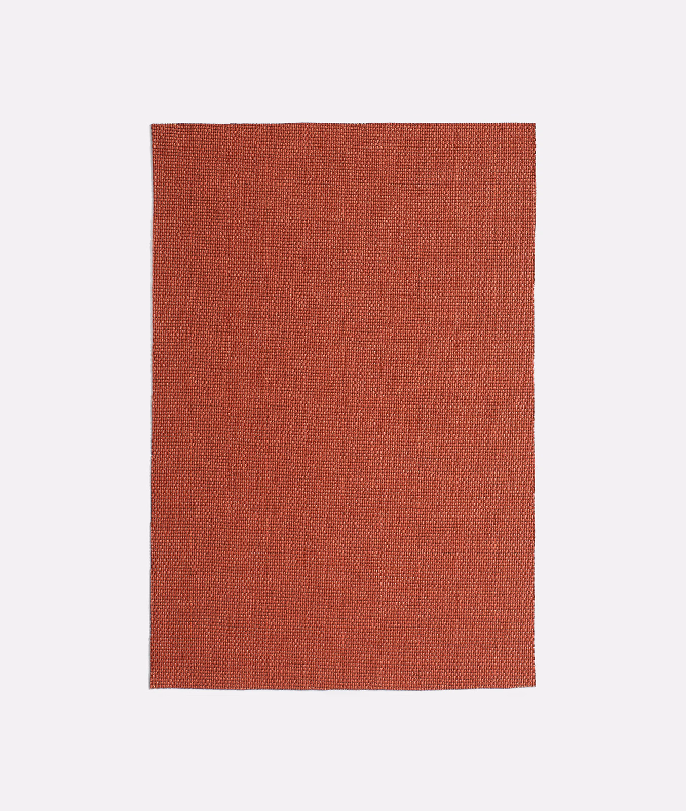 Muted rooibos-red woven upholstery swatch with a fine, subtly varied texture