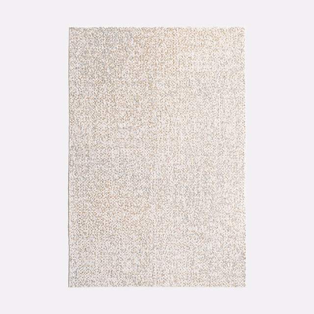 Pale ivory upholstery weave with tiny warm greige and taupe flecks
