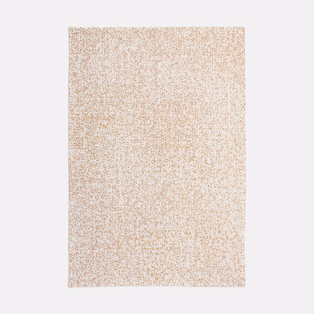 Pale cream woven swatch with fine blush, biscuit and tan flecks
