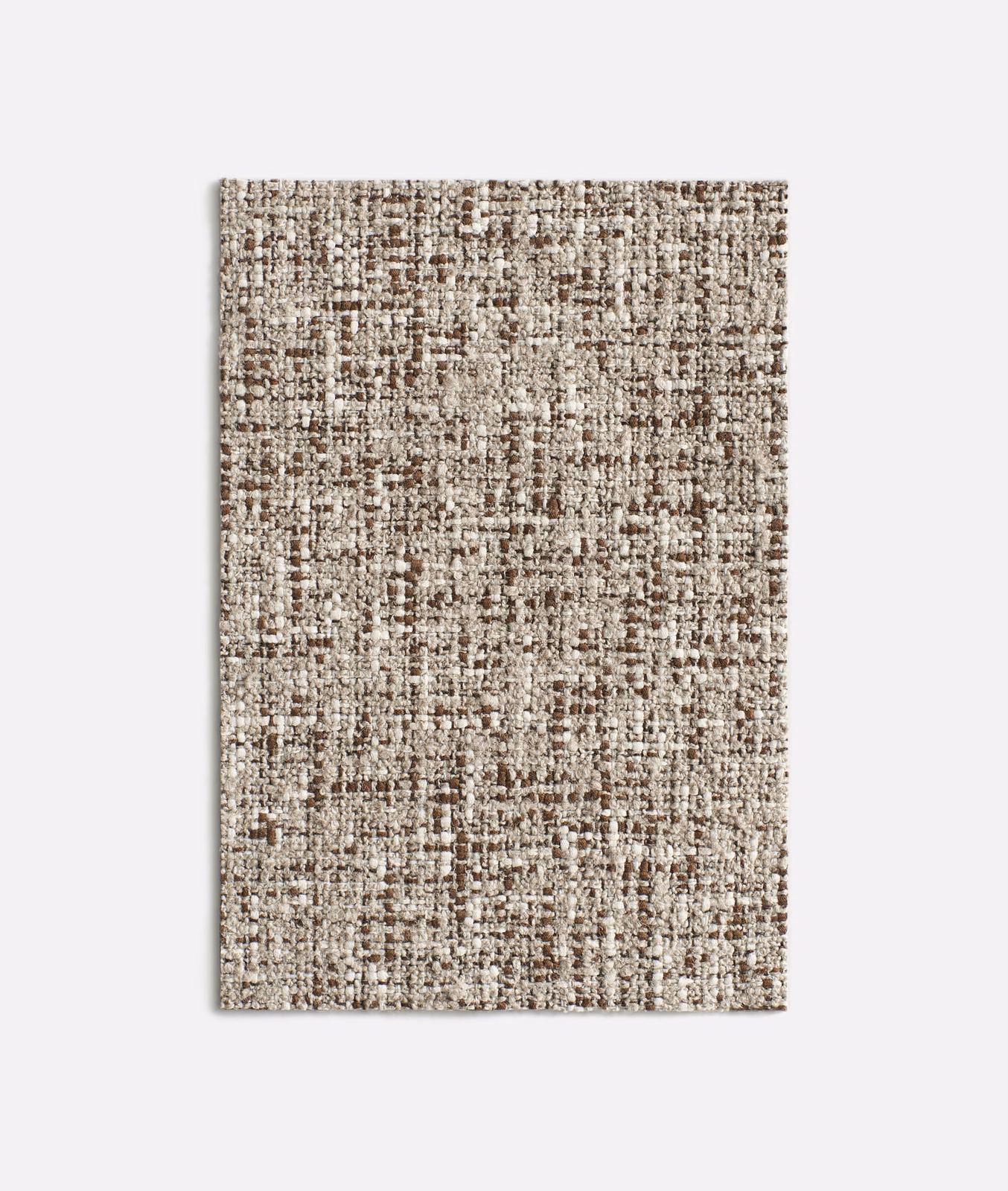 Warm taupe-beige Hurluberlu Cigaro swatch with nubby flecked woven texture