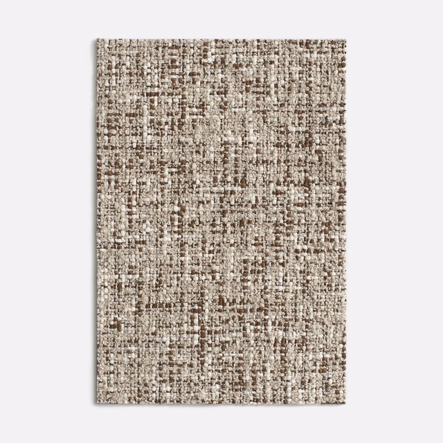 Warm taupe-beige Hurluberlu Cigaro swatch with nubby flecked woven texture