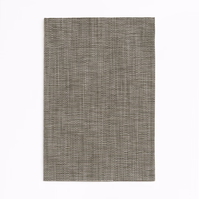 Muted taupe-grey Jasper Roc fabric with dense fine horizontal ribbed stripes