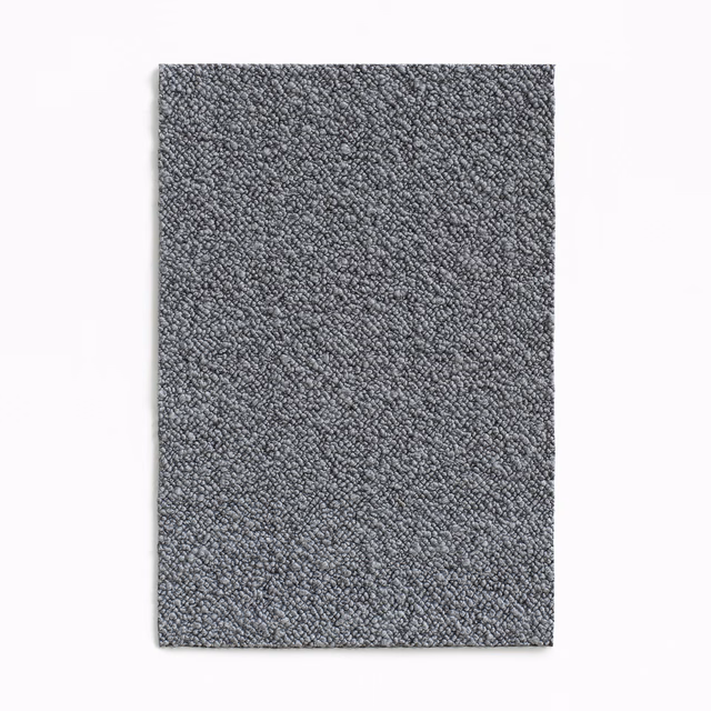 Deep charcoal-grey Dedar swatch with dense small-scale pebbled nubby texture