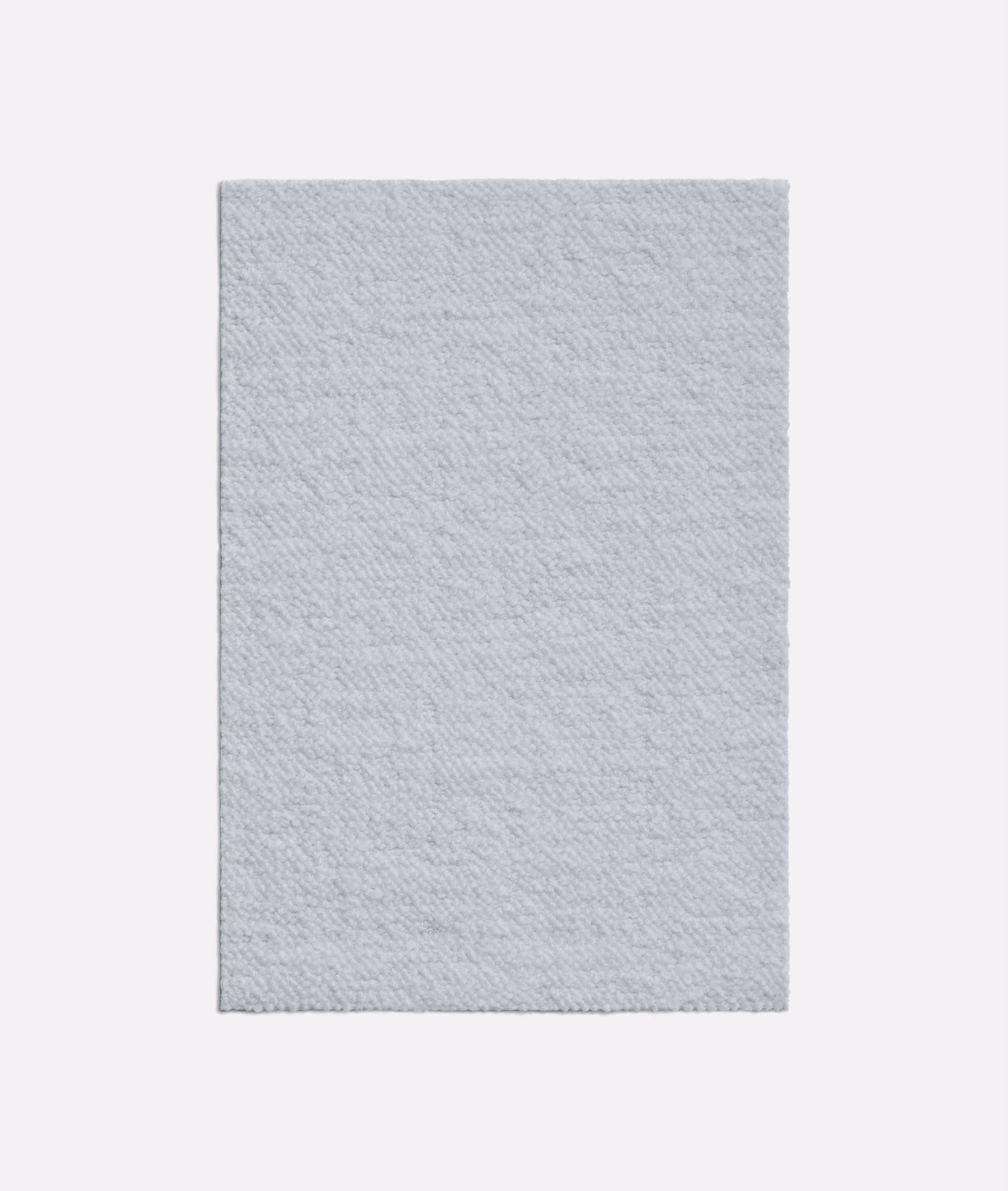 Pale cool-grey Karandash textile swatch showing a subtle diagonal woven texture