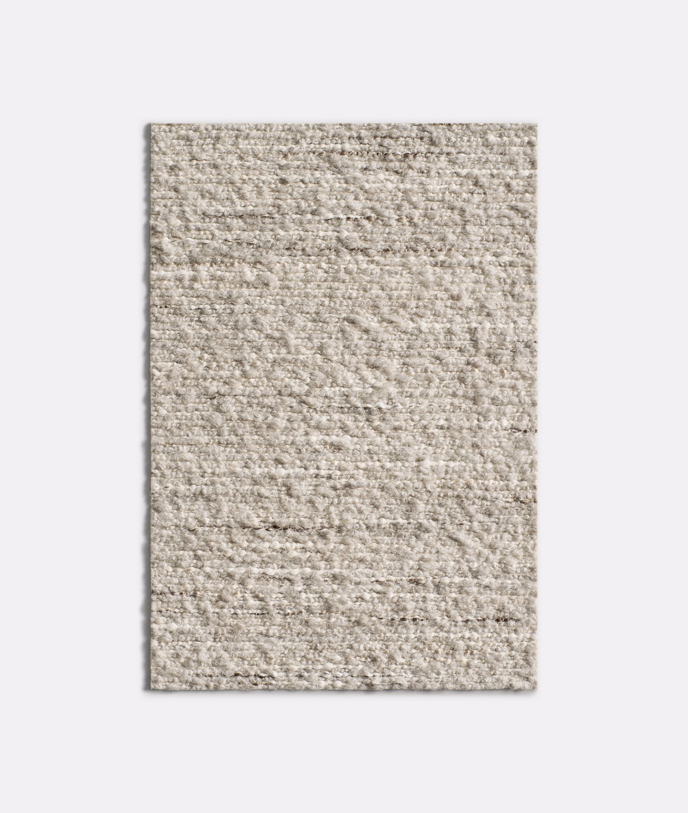 Pale greige Lamberto Lino swatch with nubby slub weave and mottled horizontal texture