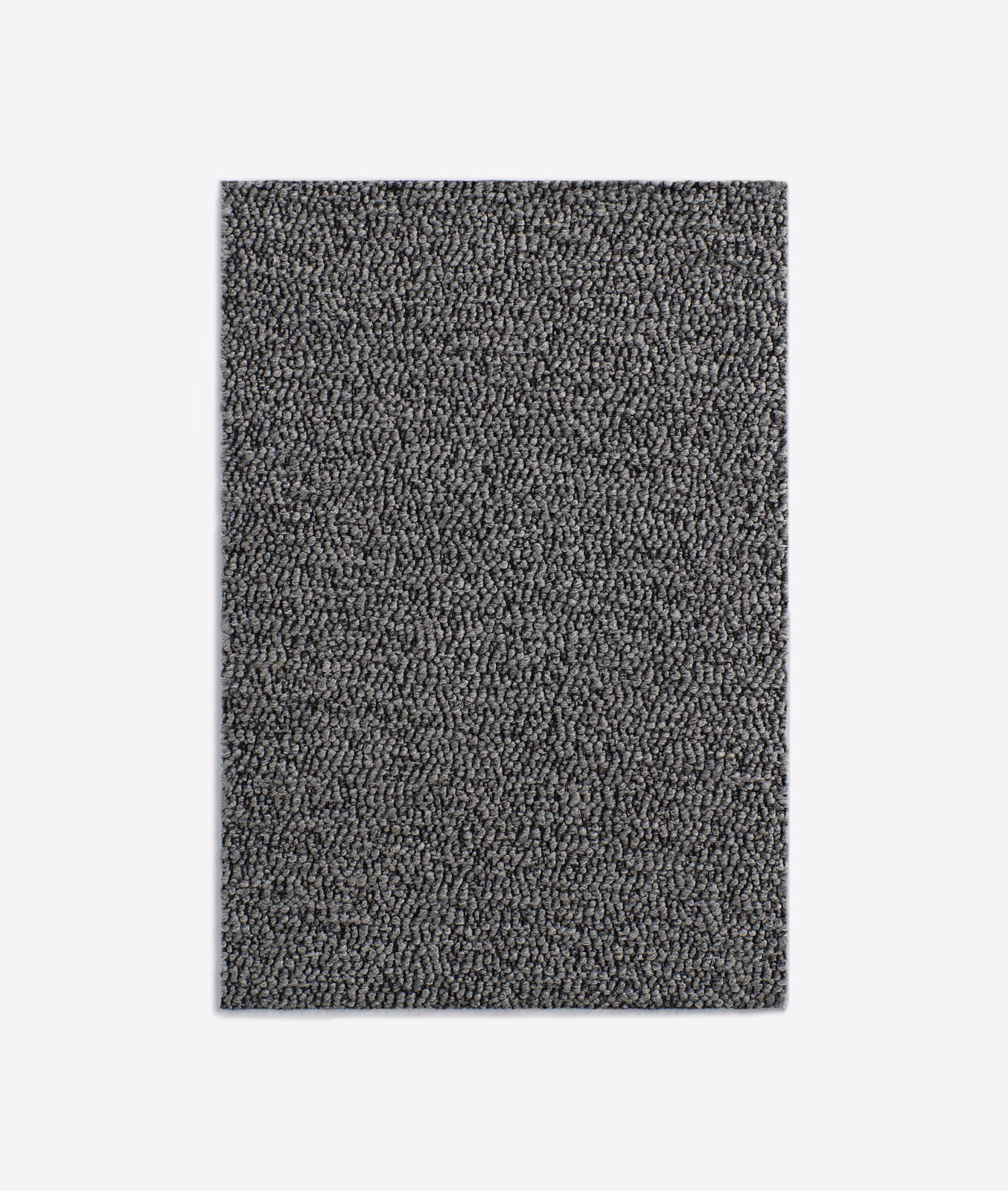 Dark charcoal-grey swatch showing a dense, finely looped textured weave