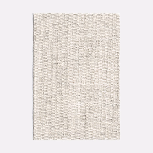 Pale oyster-beige woven swatch with fine flecks and subtle vertical variation