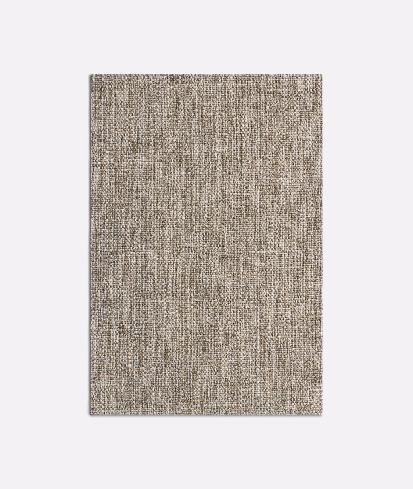 Warm taupe-grey woven swatch with fine vertical striations and subtly flecked texture