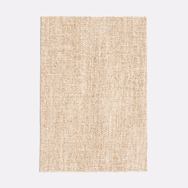 Pale straw-beige woven swatch with fine flecks and subtle vertical texture