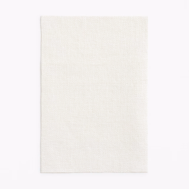 Warm ivory swatch showing a fine, even woven textile texture