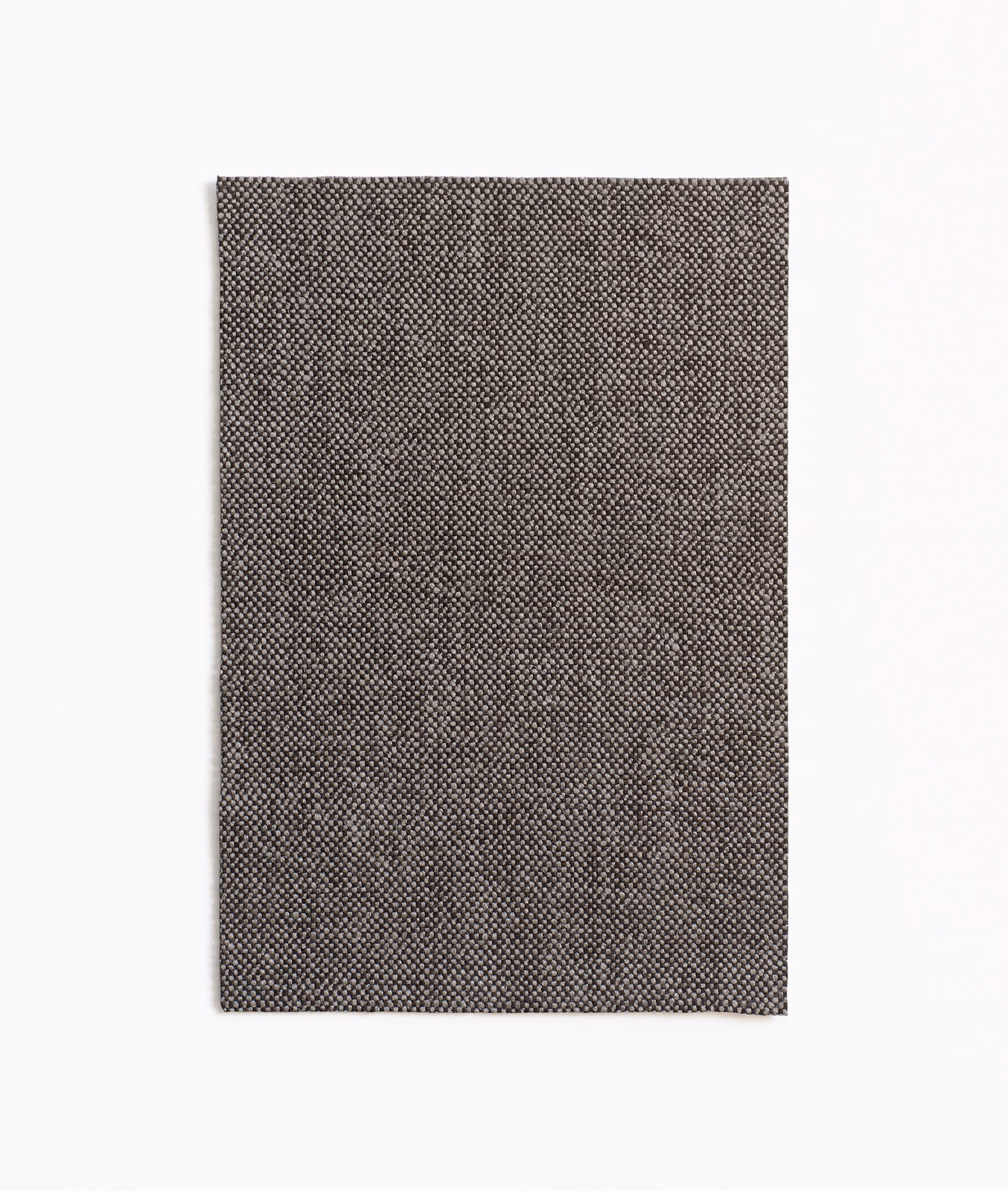 Dark coffee-brown Madeira Caffè fabric with a dense charcoal-flecked micro-weave