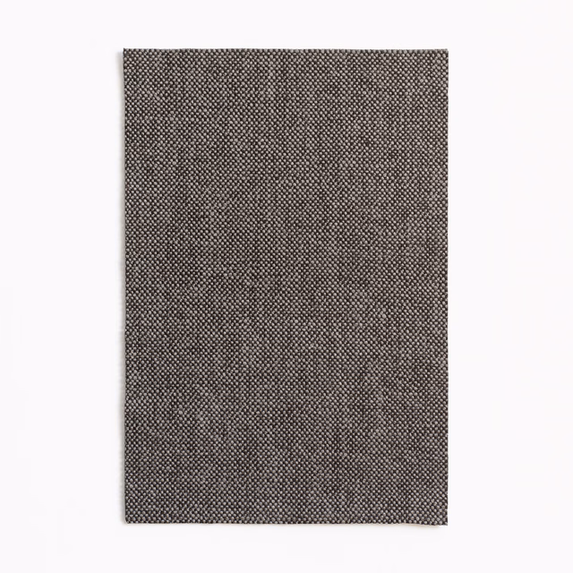 Dark coffee-brown Madeira Caffè fabric with a dense charcoal-flecked micro-weave