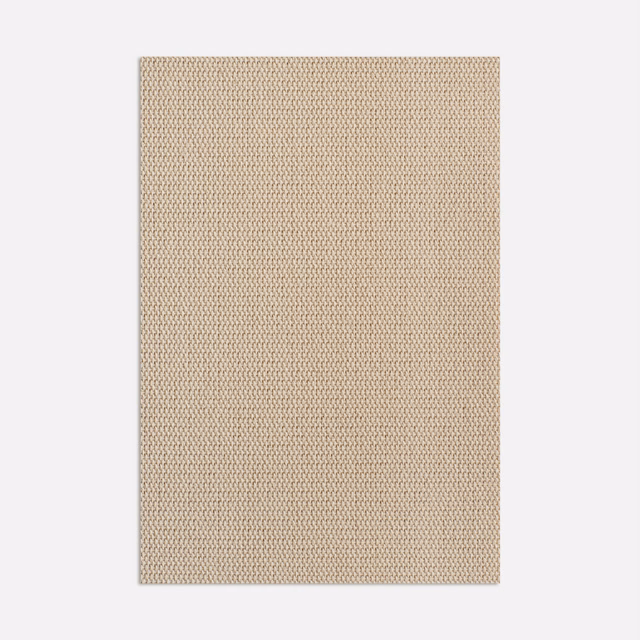 Warm ivory-beige upholstery swatch with a fine, tightly patterned woven texture